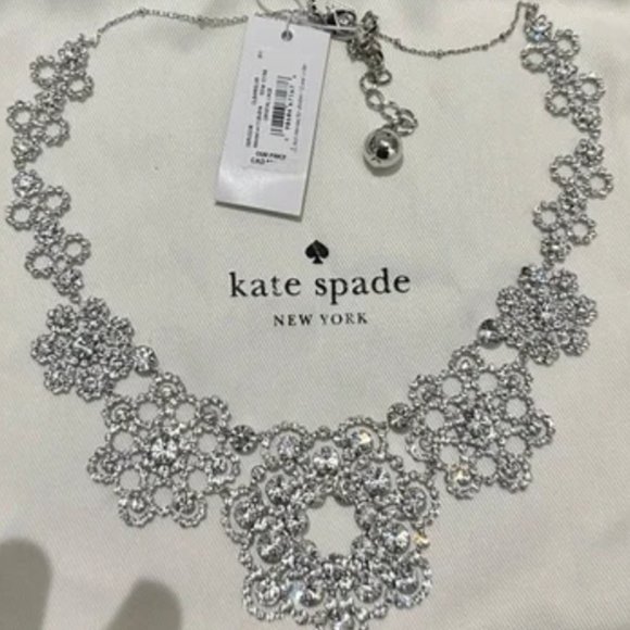 kate spade crystal lace necklace in silver/clear colour nwt *PLEASE READ* - Picture 3 of 4
